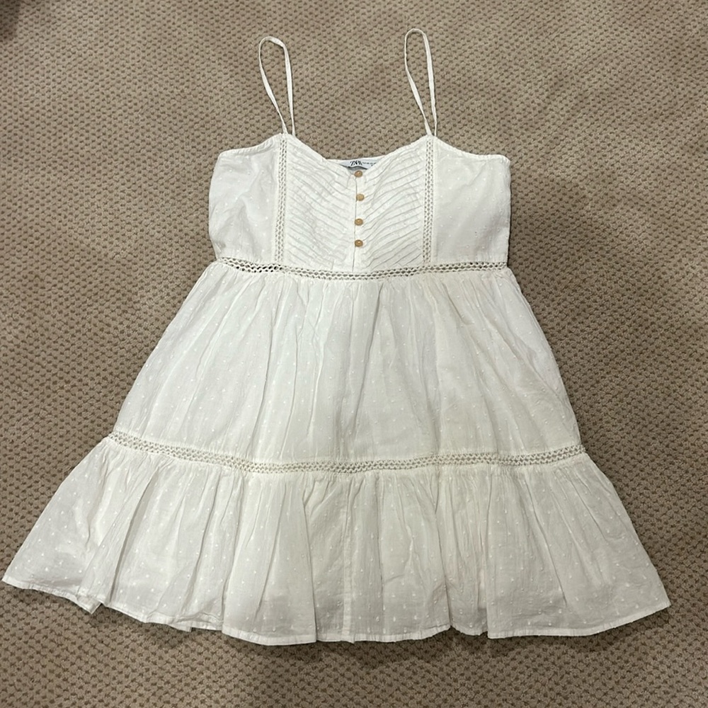 white zara mini dress